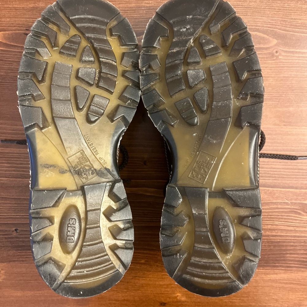 Dr. Martens DM229 Brown Leather Steel Toe Boots Shoes US M 7 W 8 - Picture 5 of 6